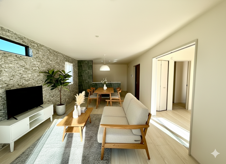 【Living】こちらの画像はAIによる家具イメージです。お部屋の雰囲気を感じてみてください♪