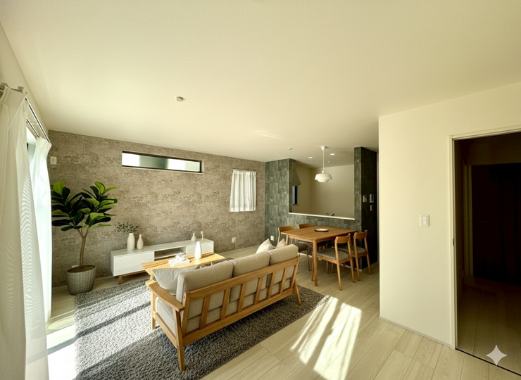 【Living】こちらの画像はAIによる家具イメージです。お部屋の雰囲気を感じてみてください♪