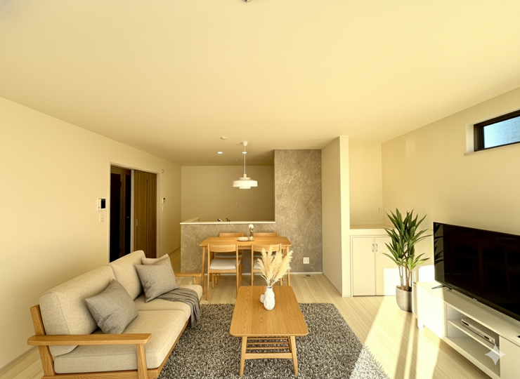 【Living】こちらの画像はAIによる家具イメージです。お部屋の雰囲気を感じてみてください♪