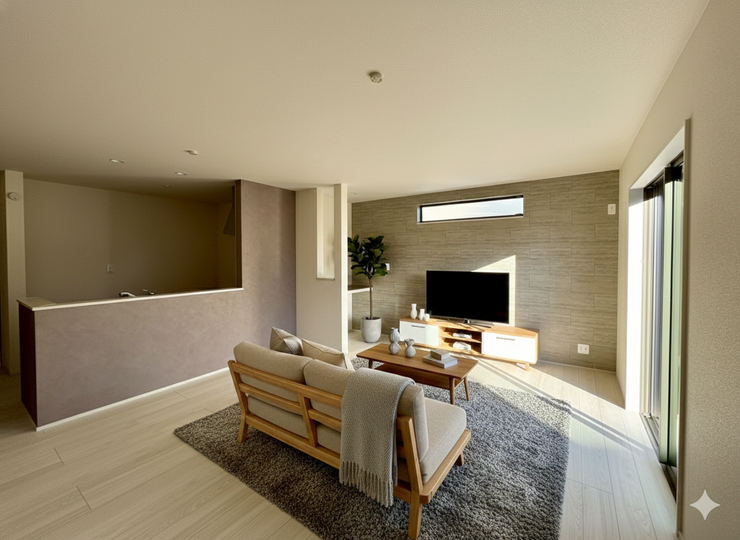 【Living】こちらの画像はAIによる家具イメージです。お部屋の雰囲気を感じてみてください♪