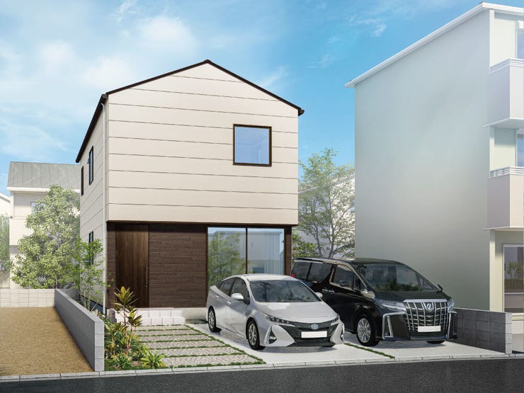 【外観】
閑静な住宅街に分譲中。※外構、周辺環境はイメージです。