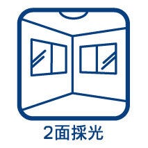 2面採光を確保した明るい洋室は、風通しも良く居心地の良い空間です♪