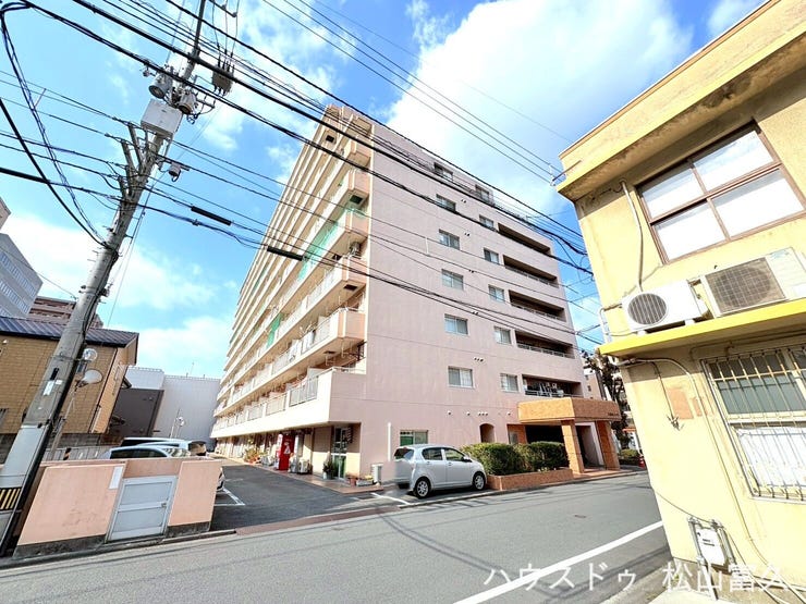 【外観】
松山市三番町にそびえる地上11階建てのRC造。