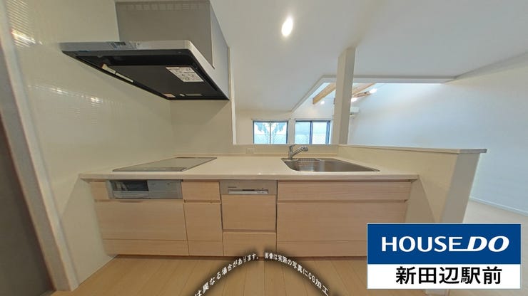 キッチン、CGによる画像です。調理器具や台所用品を消した画像です。