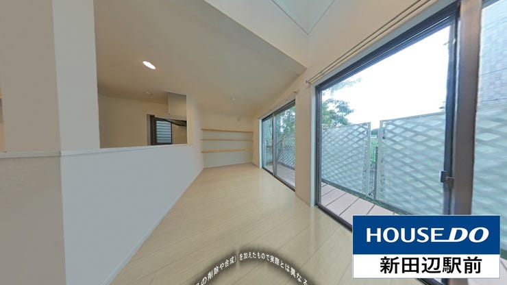 リビング、CGによる画像です。家具、調度品を消した画像です。