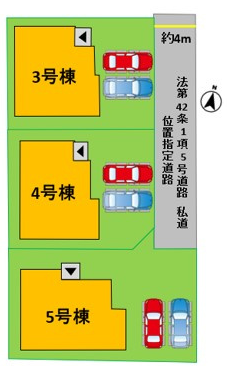 普通車が2台駐車できます