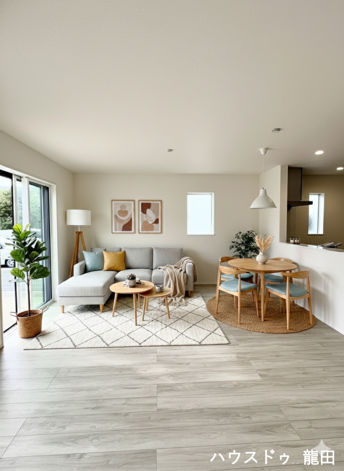 【リビング】
■□■リビング■□■
LDK19.25帖
※家具を入れたイメージ写真です