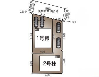 駐車スペース2台分。