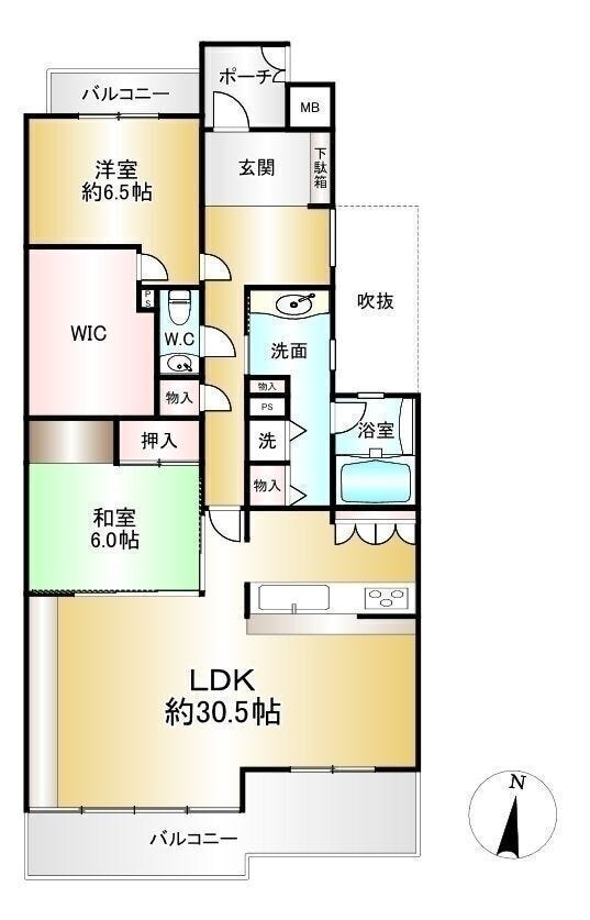 【間取り】
■2SLDK■専有面積117.27㎡■バルコニー面積22.84㎡