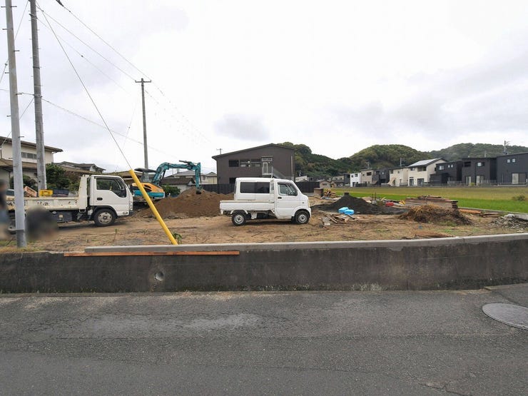 分譲予定地全体を東側より撮影 2025.10.26 雨天時