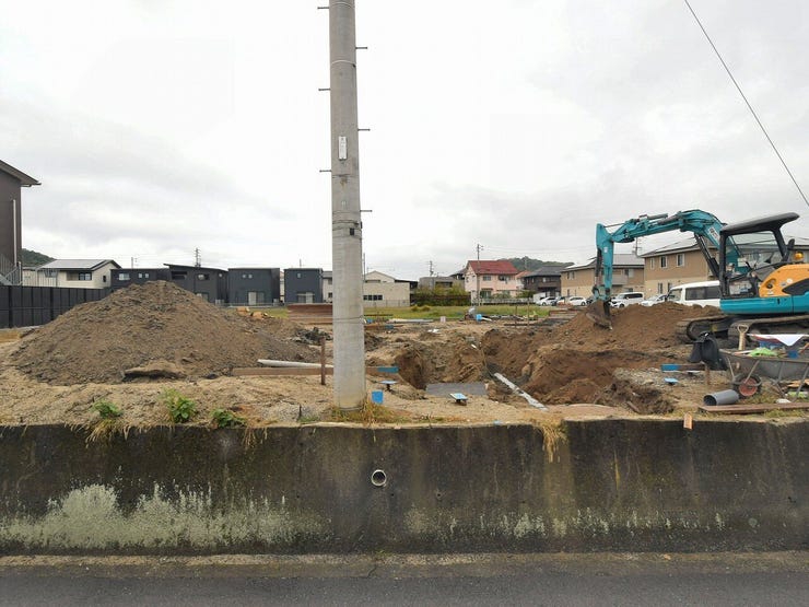 分譲予定地全体を南側より撮影 2025.10.26 雨天時