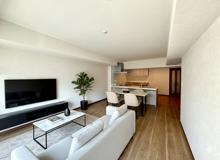 【Living】こちらの画像はAIによる家具イメージです。お部屋の雰囲気を感じてみてください♪