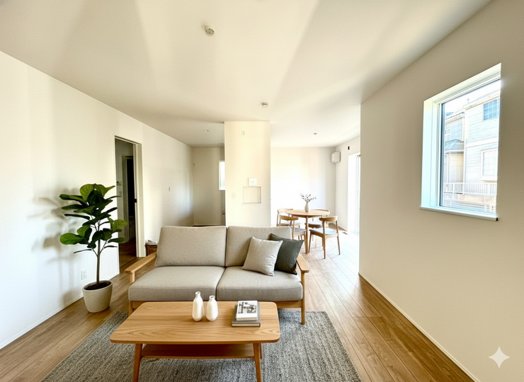 【Living】こちらの画像はAIによる家具イメージです。お部屋の雰囲気を感じてみてください♪