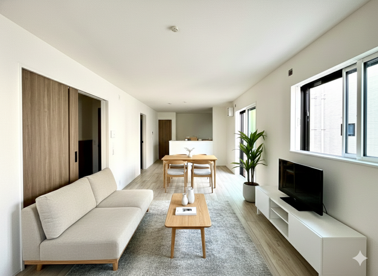 【Living】こちらの画像はAIによる家具イメージです。お部屋の雰囲気を感じてみてください♪