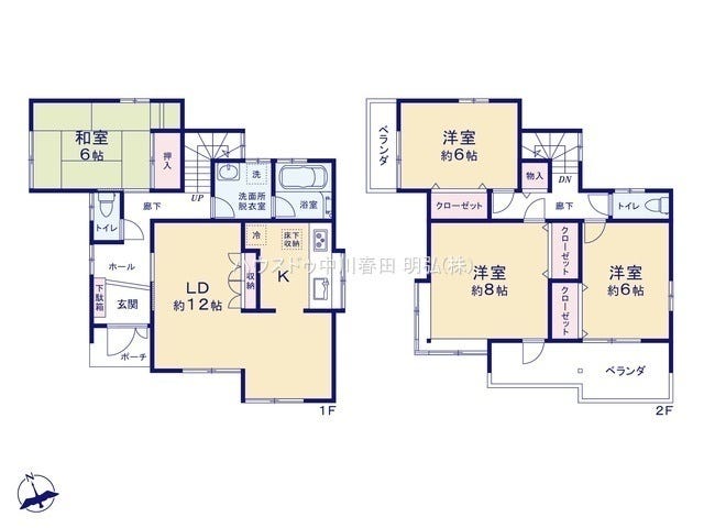【間取り】
1階の和室は独立した居室として使用でき、将来子どもが増えた場合や親との同居など、世帯人数が増えた場合でも対応できます!