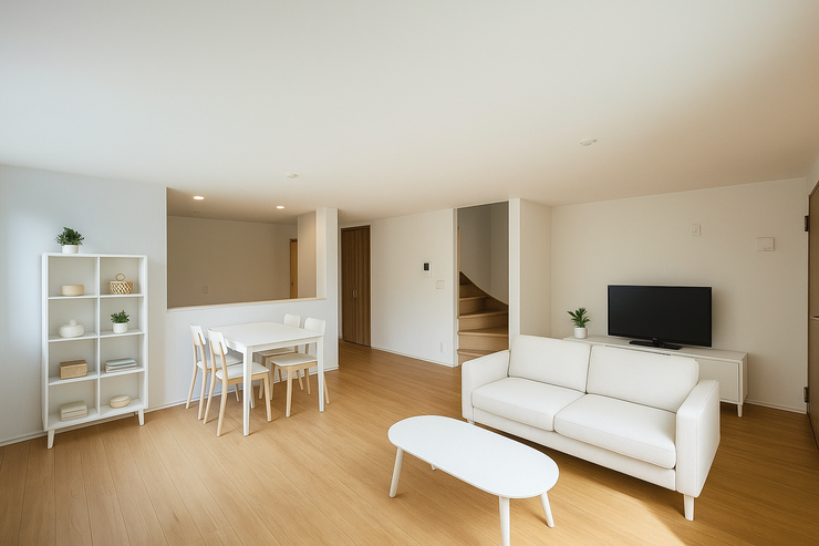 ※本画像はAIが生成したものです。実際の設計とは異なる場合がございます。また実際に家具は配置されておりません!