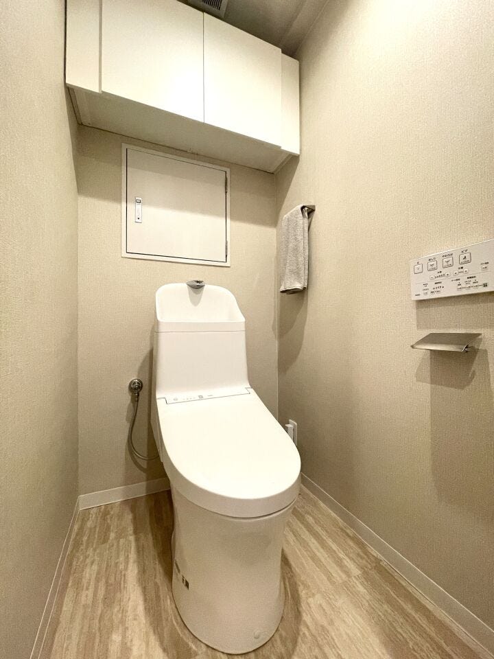 ◇トイレ◇
清潔感溢れ、居心地よく落ち着ける空間となっています。グリーンをプラスしてさらに清潔感をアップするのもオススメです。空気がきれいに感じられ、おしゃれ度もアップしますね。