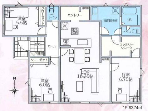 【間取り】
\人気の平屋住宅の登場です!/