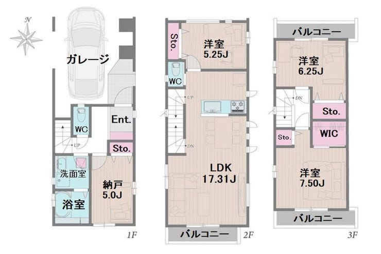 【建物プラン例(間取り図)】