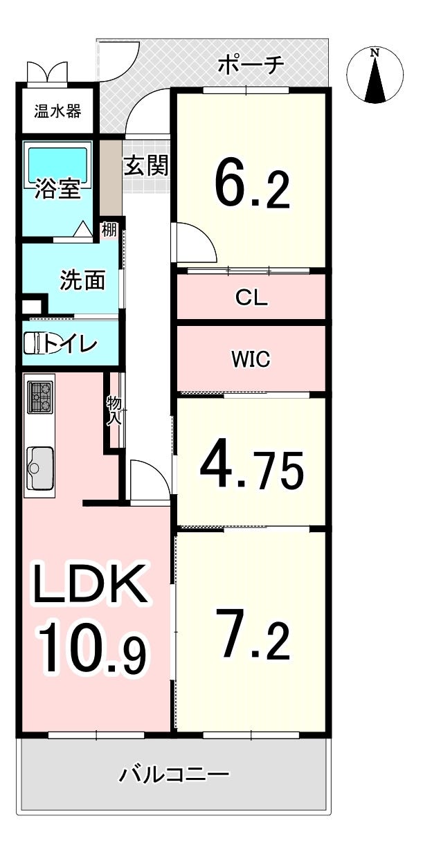 【間取り】
3SLDK