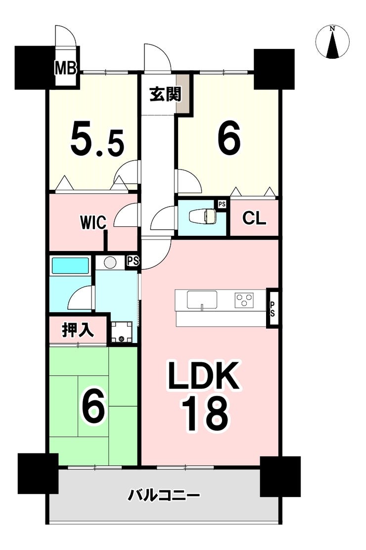 【間取り】
3LDK