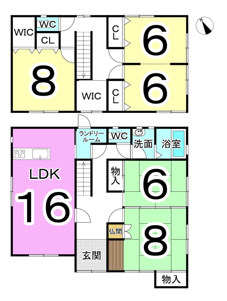 【間取り】
現地で陽当たりや周りの環境を実際に確かめてみましょう♪お気軽にお問い合わせ下さい♪