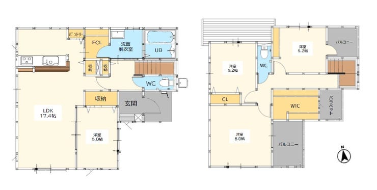 【間取り】
【大和町久池井1号棟】