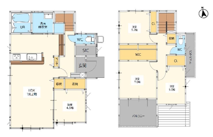 【間取り】
【大和町久池井2号棟】