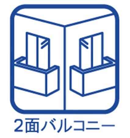 南に面したバルコニーが2面あります!