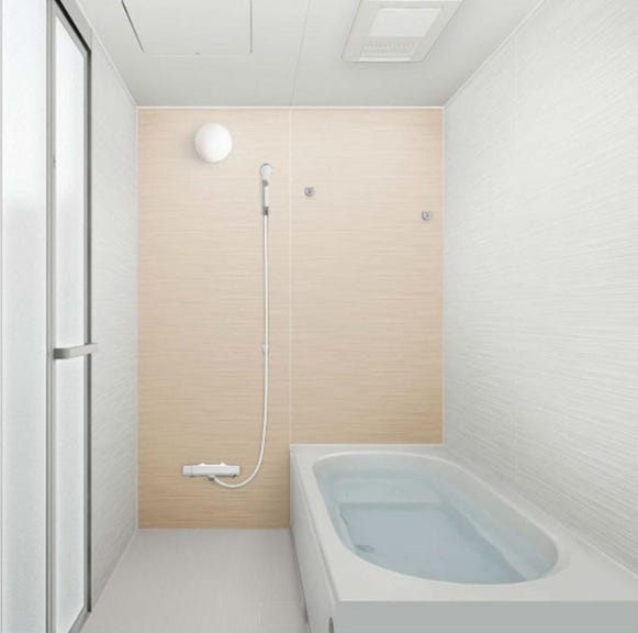 ハウステック製バスルーム
ゆとりの1坪サイズ、高断熱浴槽、換気暖房乾燥機つき。