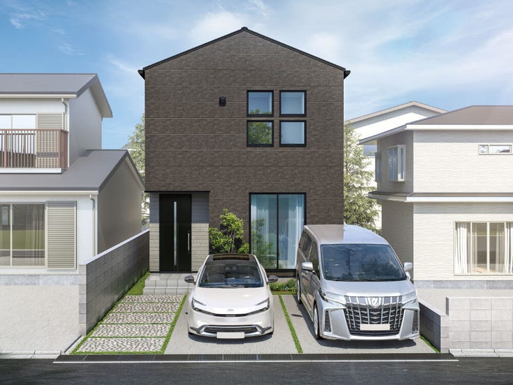 【外観】
閑静な住宅街に分譲中。※外構、周辺環境はイメージです。