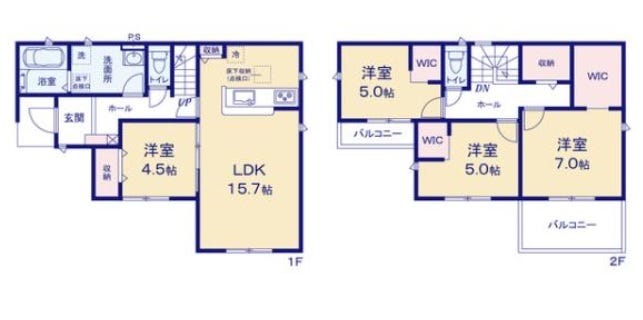 【間取り】
【全居室が南に面し、陽当たり良好】WIC×3+ストレージルーム 収納が豊富です!並列で2台駐車可能◎長期優良住宅◎◆春日井エリアの住まい探しならハウスドゥ春日井東へご相談ください!◆