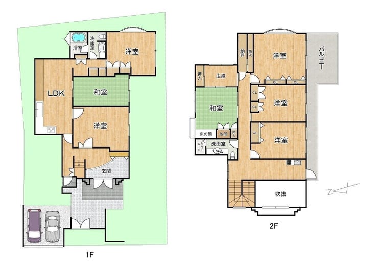 【間取り】
■7LDK■土地面積333.63㎡■建物面積244.02㎡
