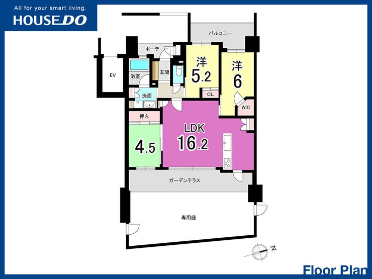 【間取り】
【専用庭付き】アソシアテラス博多南3LDK中古マンション♪オール電化♪宅配ボックス♪ペット相談可♪