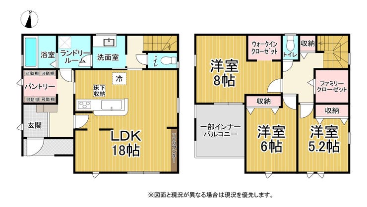 【間取り】
3LDK+WICの間取り♪
