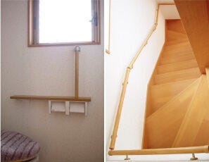 フラットフロアや手すり付きの階段など、お年寄りはもちろん、どなたでも使いやすく、安全に配慮をした設計です。