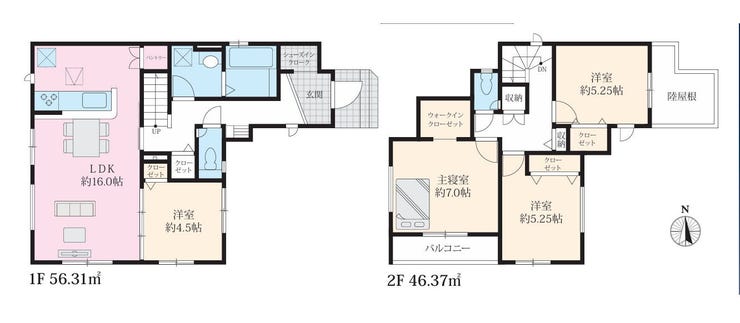 【間取り】
□北東角地!車並列2台駐車可
□4LDK+WIC+SIC
□オール電化住宅
□山電東二見まで徒歩約5分