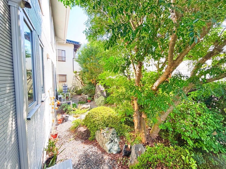 和室からは植栽を眺められるお庭があります。