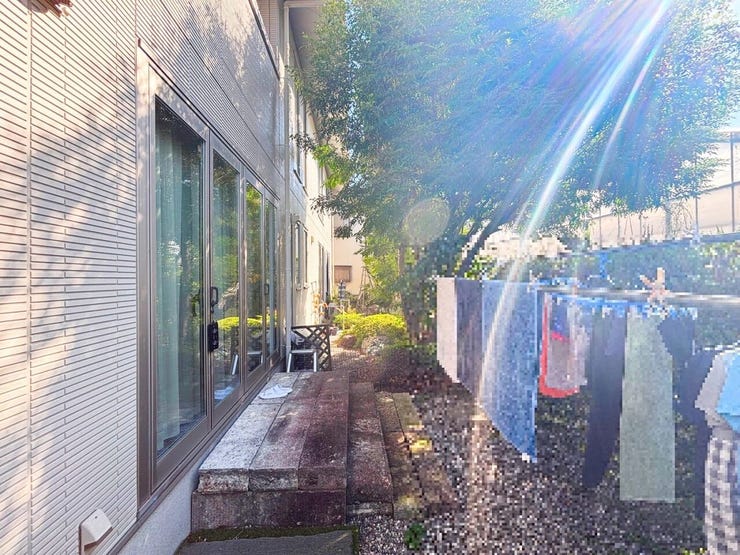 洗濯もしっかりスペースが取れるお庭付!