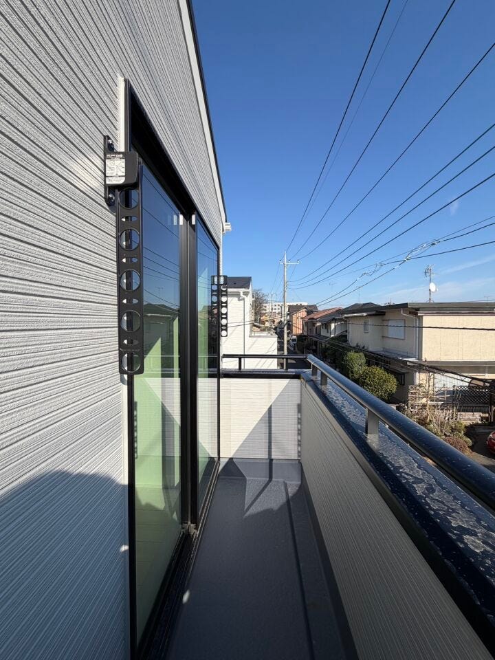 南バルコニーで毎日のお洗濯も快適♪