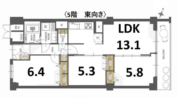 【間取り】
振り分けタイプの3LDK♪