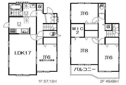 【間取り】
土地面積204.81平米、建物面積106.81平米~ゆとりのある4LDK