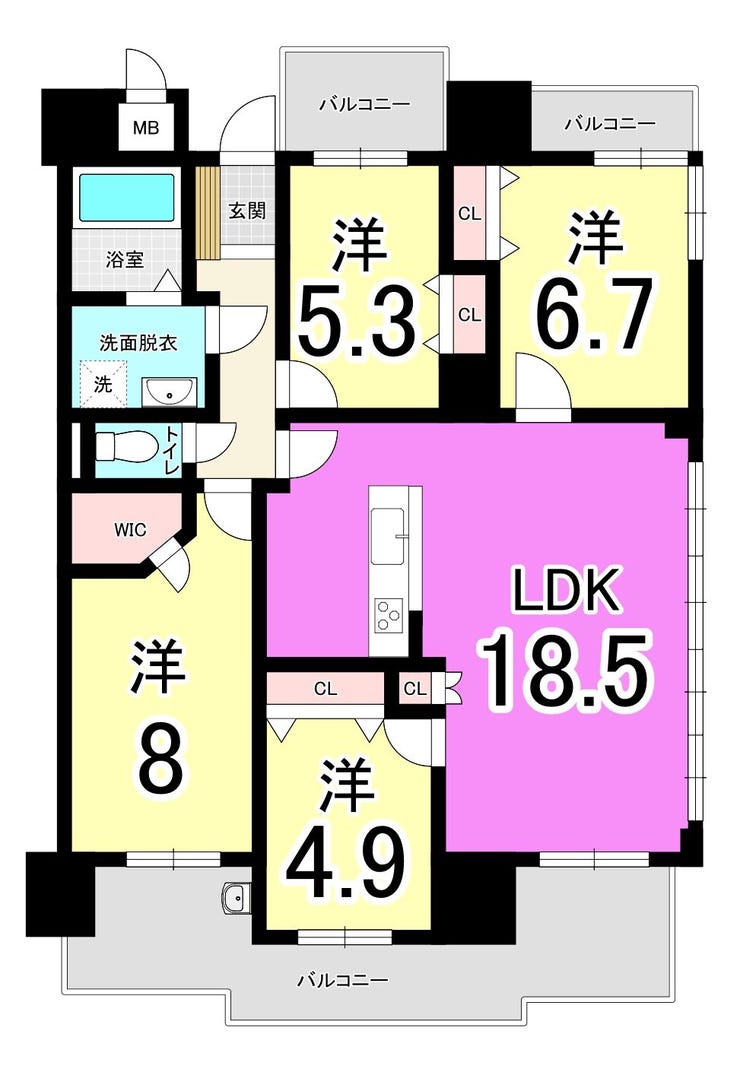 【間取り】
【2026年1月リフォーム】サンパーク鉄王♪システムキッチン♪ペット相談可♪全居室収納♪2面採光♪