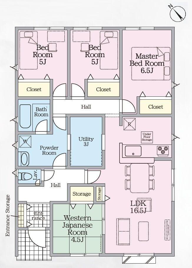 【間取り】
【多久市北多久町小侍 3号棟】