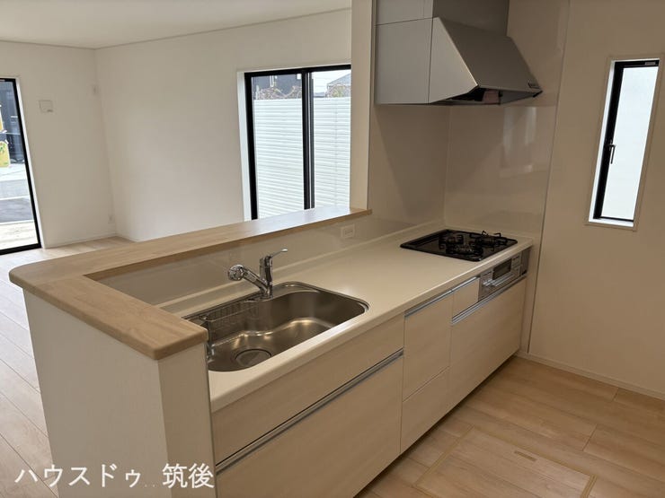 3口コンロのシステムキッチン