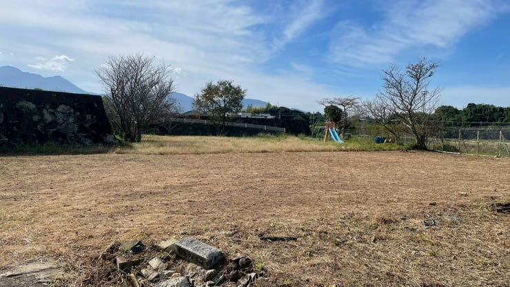 公園だった土地のおよそ半分になります