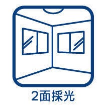 2面採光の明るい洋室♪