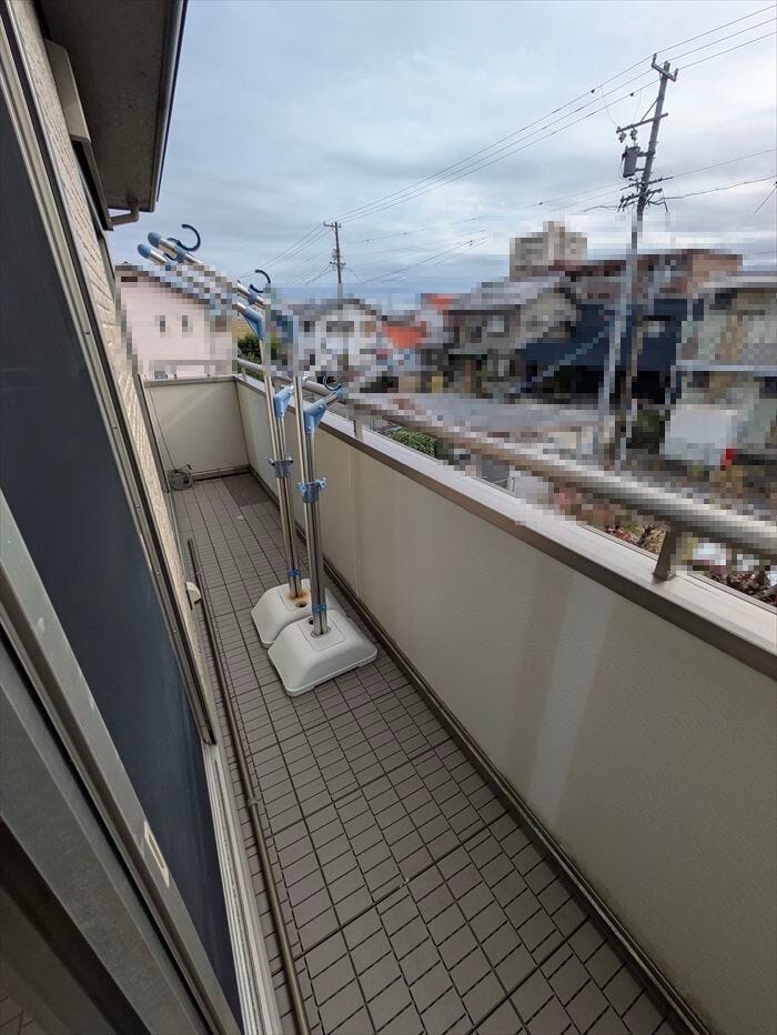 奥行きのあるバルコニー