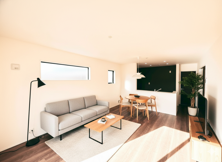 ※本画像はAIによるCGで作成されており、家具や家電はイメージです。
風が一直線に吹き抜けるため風通しが良く、湿気や匂いがこもりにくいです!