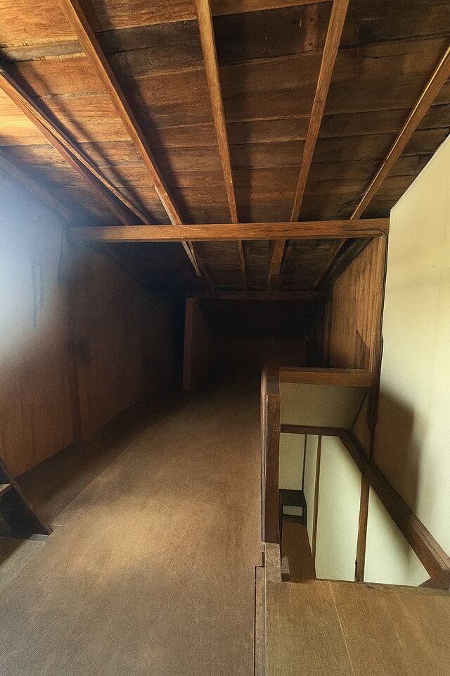 屋根裏スペースは季節ものなど様々な収納にうってつけ☆
お持物の多い方でも安心です。
※小物類を除去する修正を行っております。